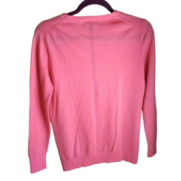 Banana Republic Women's Barbie Pink Merino Extra Fine Wool Sweater Size SP - Picture 5 of 6